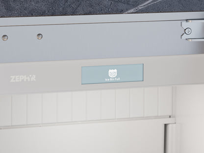 Zephyr Presrv 15 Inch Outdoor/Indoor Clear Ice Machine - Right Hinge