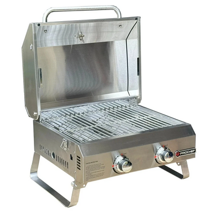 ProChef Stainless Steel Portable Propane Gas Grill  - 18" x 13"
