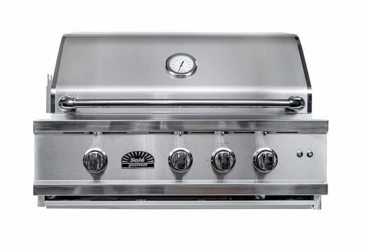 Sole 30 Inch 3-Burner Luxury Series Natural Gas Grill with Lights and Rotisserie