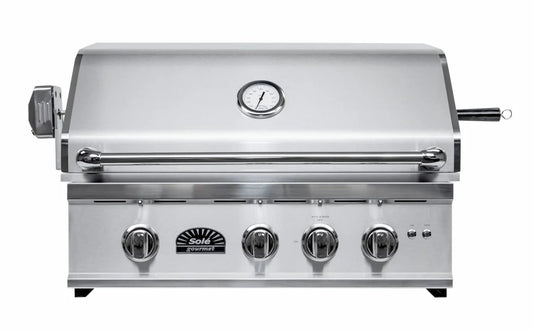 Sole 32 Inch 3-Burner TR-Series Natural Gas Grill with Lights and Rotisserie