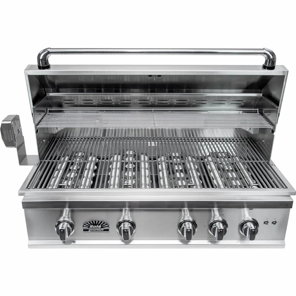 Sole 38 Inch 4-Burner TR-Series Propane Grill with Lights and Rotisserie