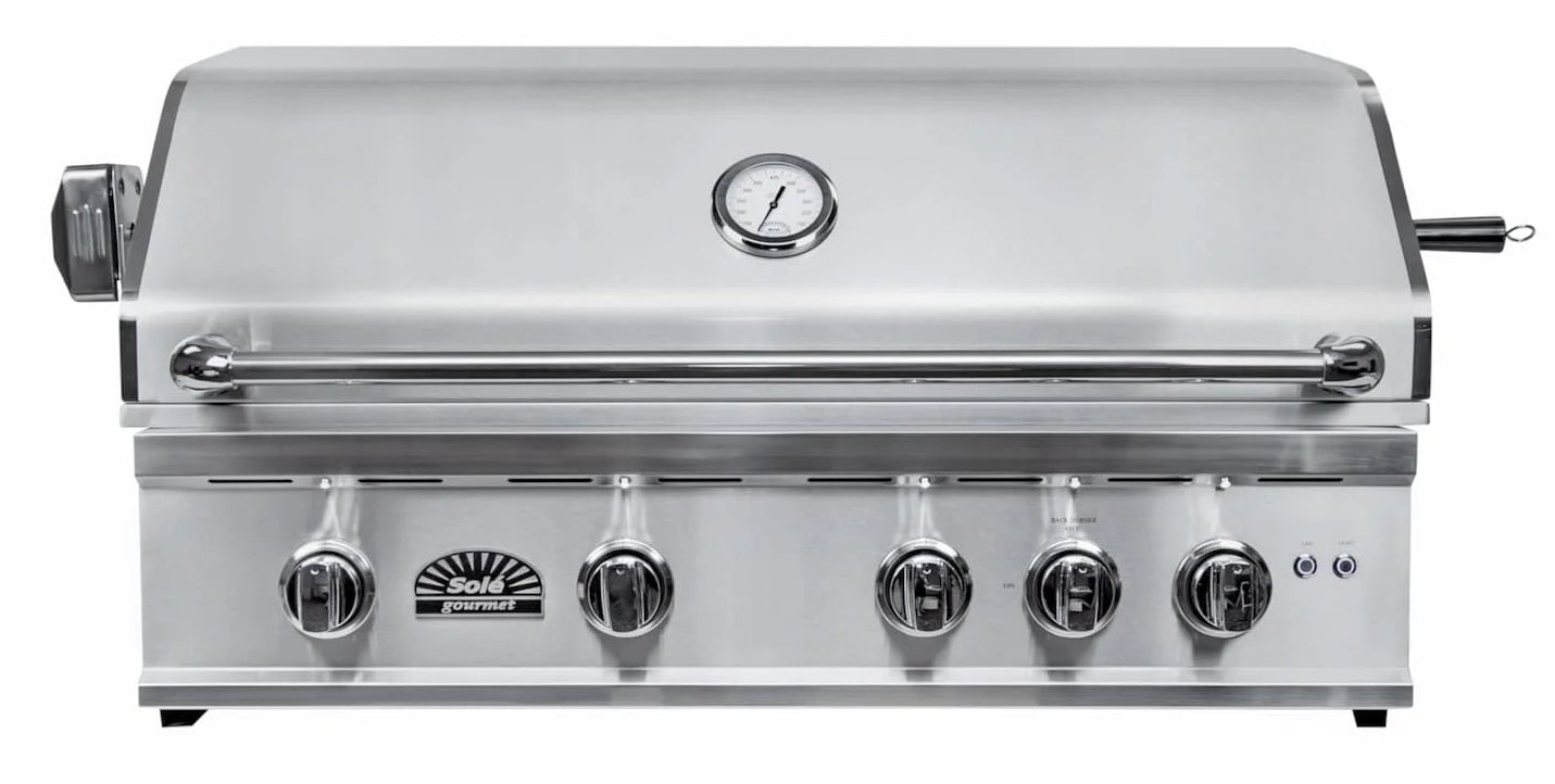 Sole 38 Inch 4-Burner TR-Series Propane Grill with Lights and Rotisserie