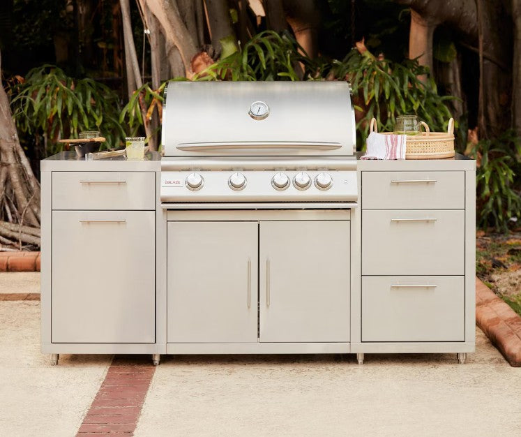 Blaze 6 ft Stainless Steel BBQ Island with 32 Inch LTE+ Grill - Propane
