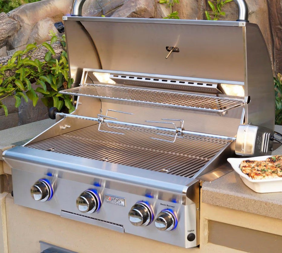 AOG 30 Inch Natural Gas Grill w/ Lights and Rotisserie L-Series