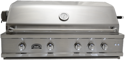 Sole 42 Inch Luxury Propane Gas Grill with Lights and Rotisserie