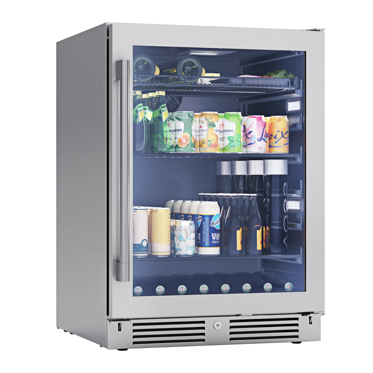 Zephyr Presrv 24 Inch Outdoor/Indoor Single Zone Beverage Cooler With Glass Door