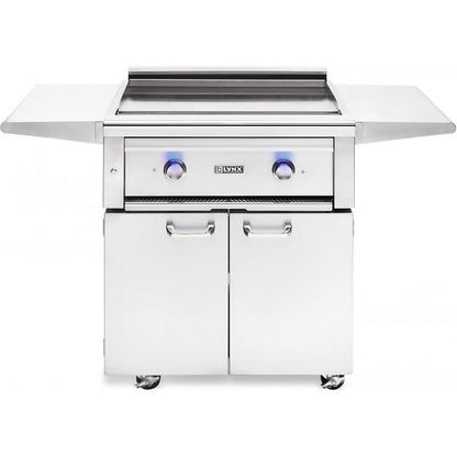 Lynx 30 Inch Asado Flat Top Natural Gas Grill on Cart