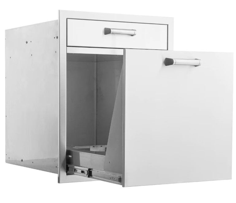 BBQ Island 260 H-Series - 21-4 Single Drawer & Trash/Recycling Bin Combo