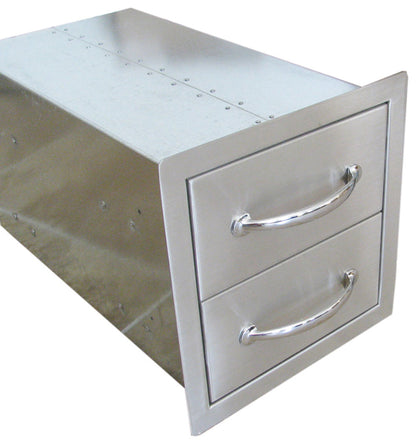 Sunstone 14 inch Flush Double Access Drawer - Side View