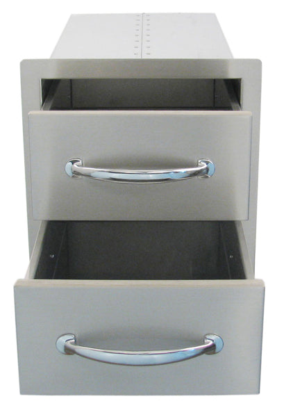Sunstone 14 inch Flush Double Access Drawer - Open