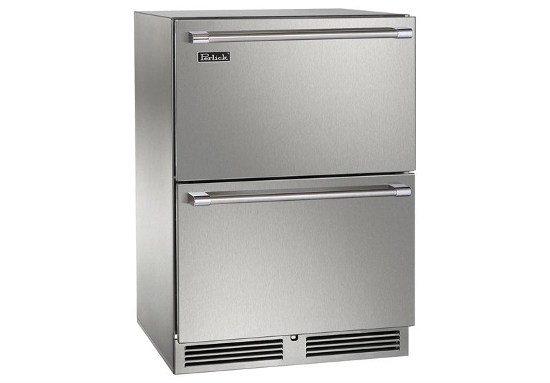 Perlick 24 Inch Signature Series Dual-Zone Refrigerator/Freezer Drawers
