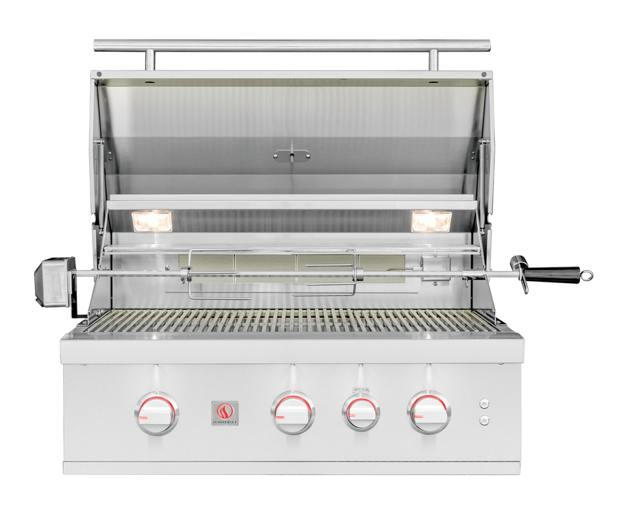 Summerset TRL Pro 32 Inch Natural Gas Grill w/Rotisserie and Lights