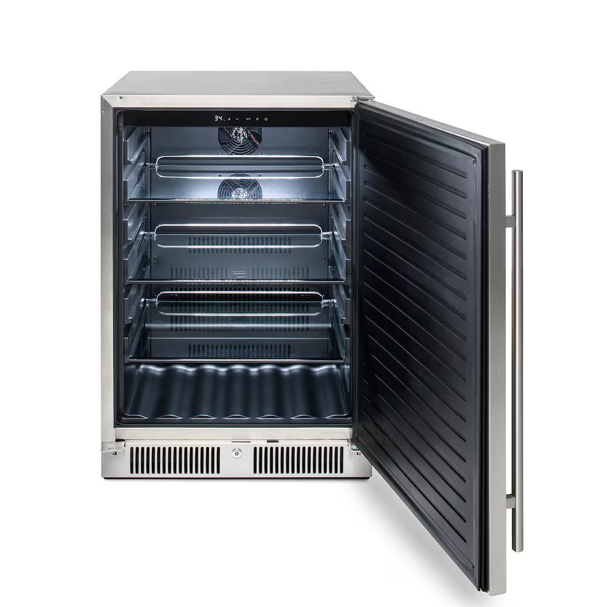 Blaze 6 Ft Island w/ 32 Inch Natural Gas LTE+ Grill & Fridge | Alaska Gray w/ Black Granite
