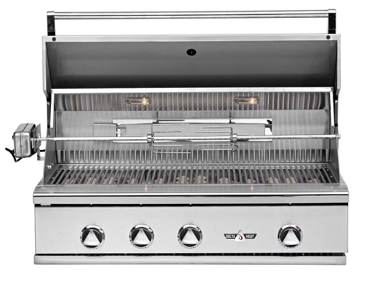 Front View open shown w/ rotisserie and lights