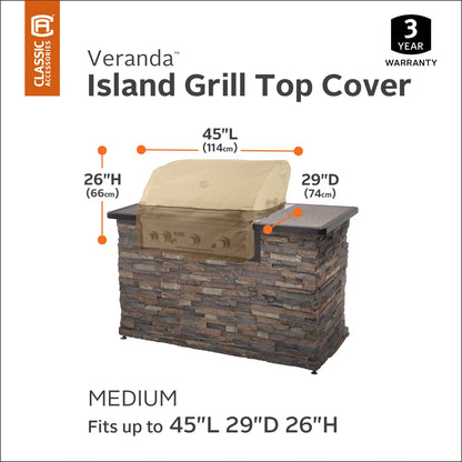 BBQ Island Built In 42-45 Inch Grill Cover - Veranda Series