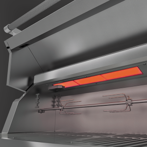 Grill open rotisserie