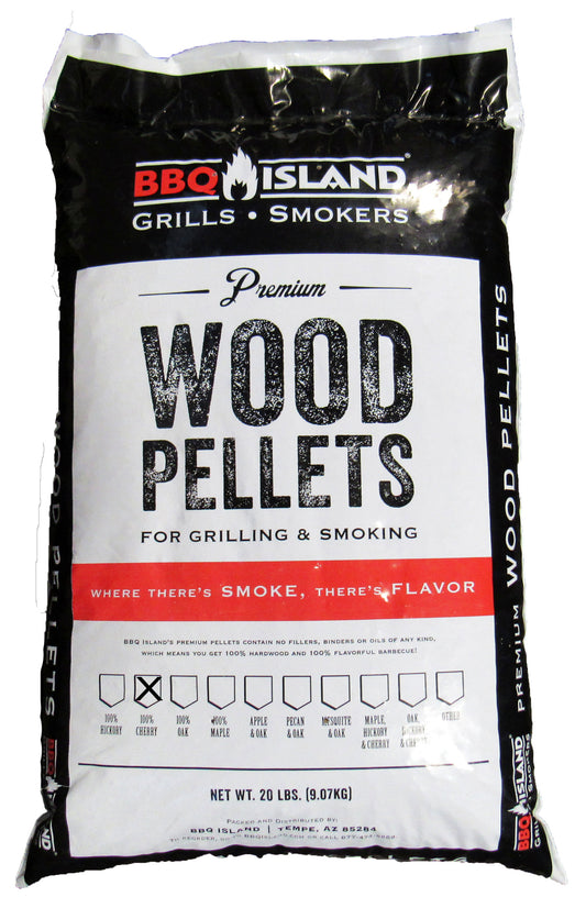 BBQ Island 100% Cherry Wood Pellets - 20 lbs