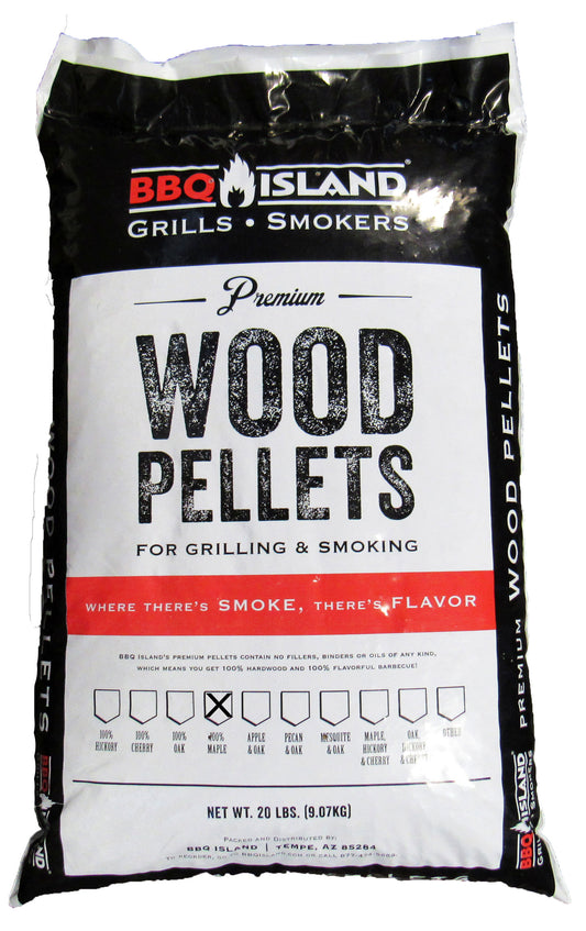 BBQ Island 100% Maple Wood Pellets - 20 lbs