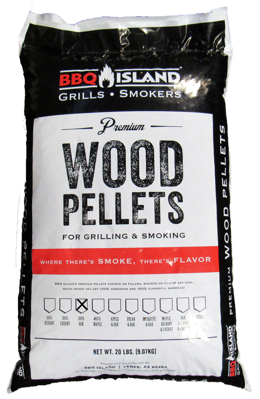 BBQ Island 100% Oak Wood Pellets - 20 lbs