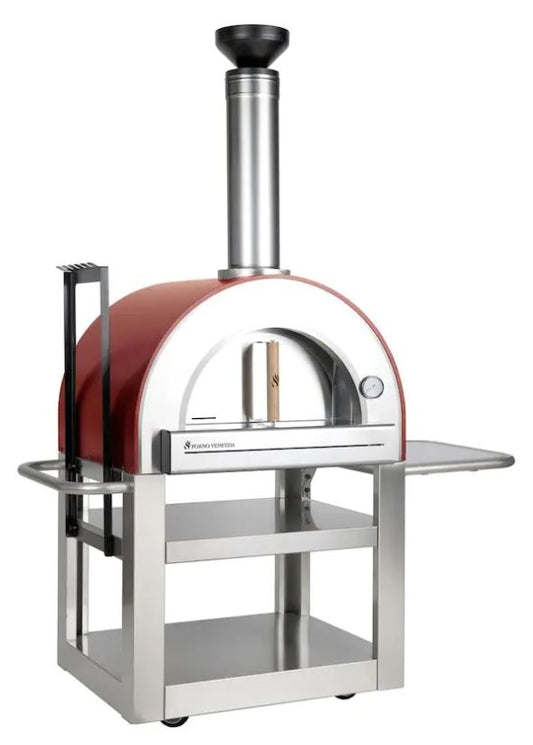 Forno Venetzia Pronto 500 Pizza Oven with Cart - Red