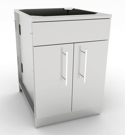 Sunstone 24 Inch Double Door Base Cabinet w/Shelf & False Top Panel