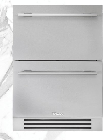 True 24 Inch Undercounter Refrigerator Drawers - Stainless Steel