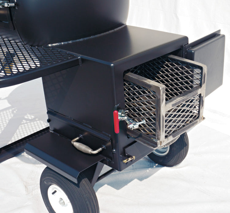 Optional Slideout Charcoal Box Shown on TS120P Model