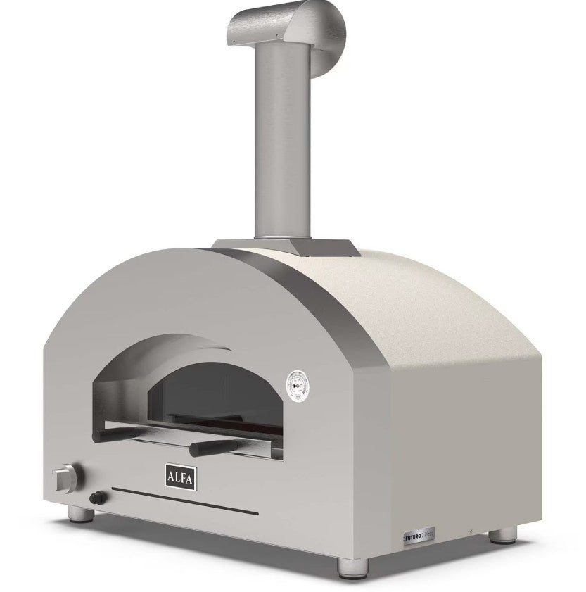 Alfa Futuro '2 Pizze' Natural Gas Pizza Oven - White Stone